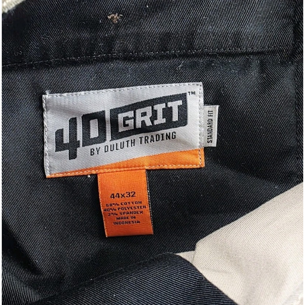 Duluth Trading 40 Grit Work Pants Mens 44X32 Standard Fit Flex Twill - Picture 6 of 6